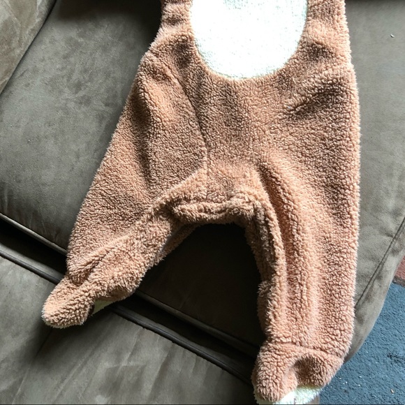 Rubie’s Fluffy Fleece Footie Hat Bodysuit Bear Kid - Picture 4 of 13